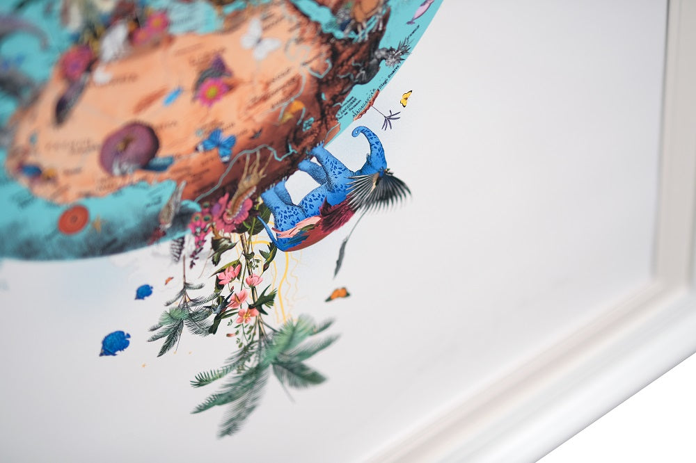 MOUNTAIN OG ELEPHANT OCEAN JORDIN I - ART PRINT By Kristjana S Williams
