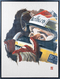 Ayrton Senna portrait by Martin Allen