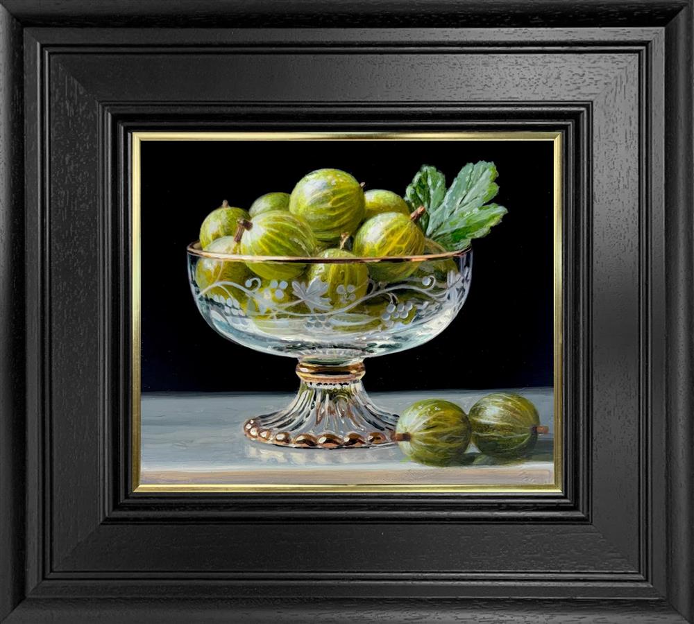 Gooseberries In Glass Bowl