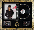 Michael Jackson Signed 'Bad' Vinyl Display Gold Frame