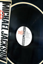 Michael Jackson Signed 'Bad' Vinyl Display