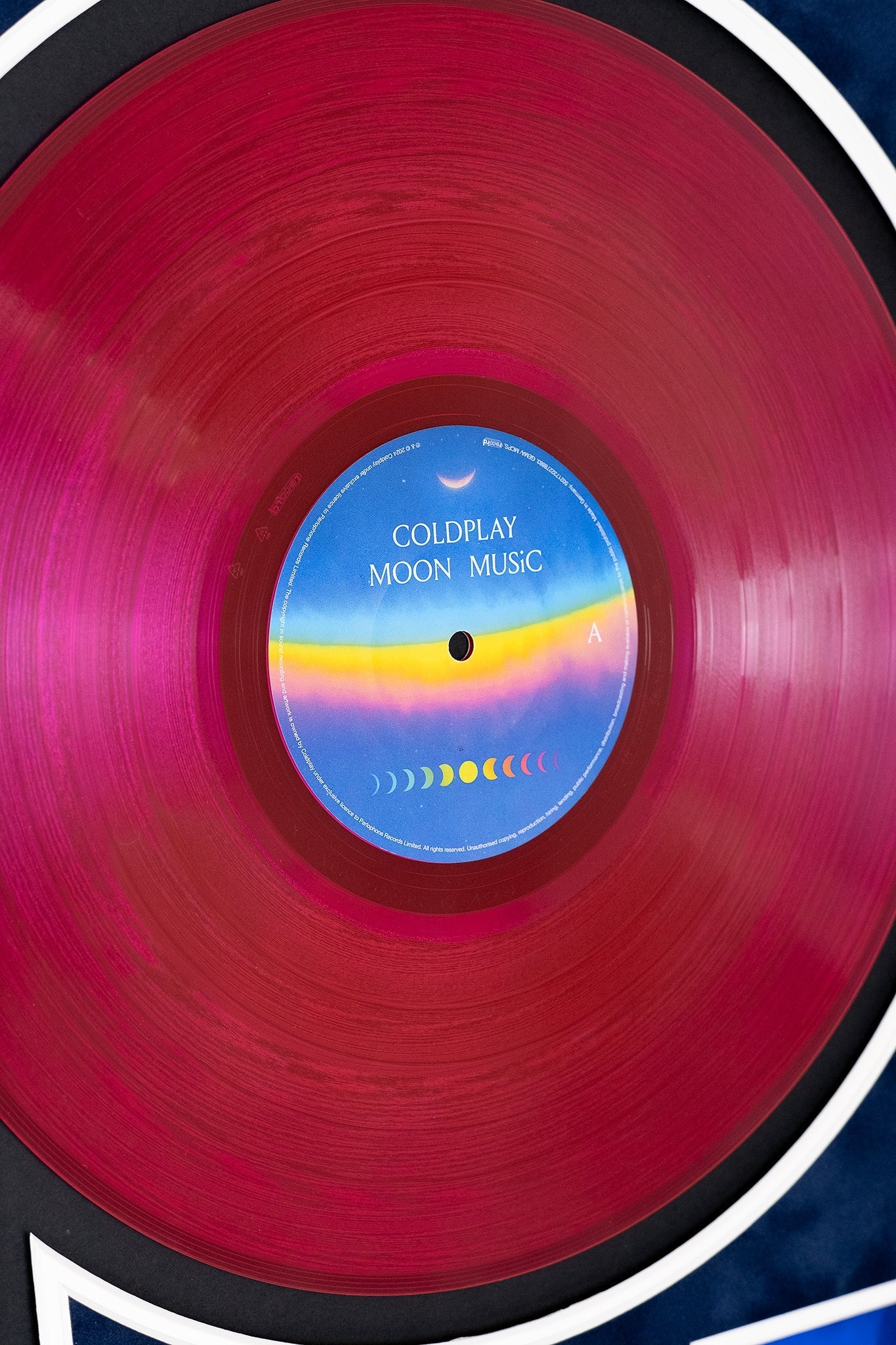 Coldplay Full Band Signed 'Moon Music' Vinyl Insert Framed Display