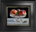 Peaches And Cut Glass Bowl