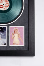 Sabrina Carpenter Short n' Sweet Vinyl and Insert Signed Art Card Framed Display