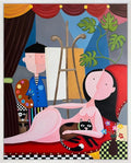 The Model And Her Cat