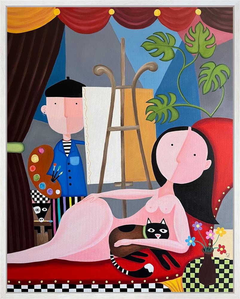 The Model And Her Cat