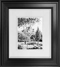 The View Of The Fountain - Original Sketch