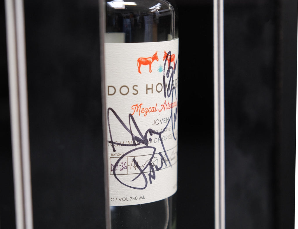 Bryan Cranston and Aaron Paul Signed Breaking Bad Tequila Bottle Framed Display