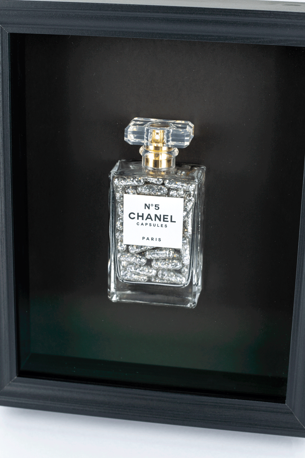 Chanel No.5 Capsules - (Black Frame / Silver Pills) by Emma Gibbons