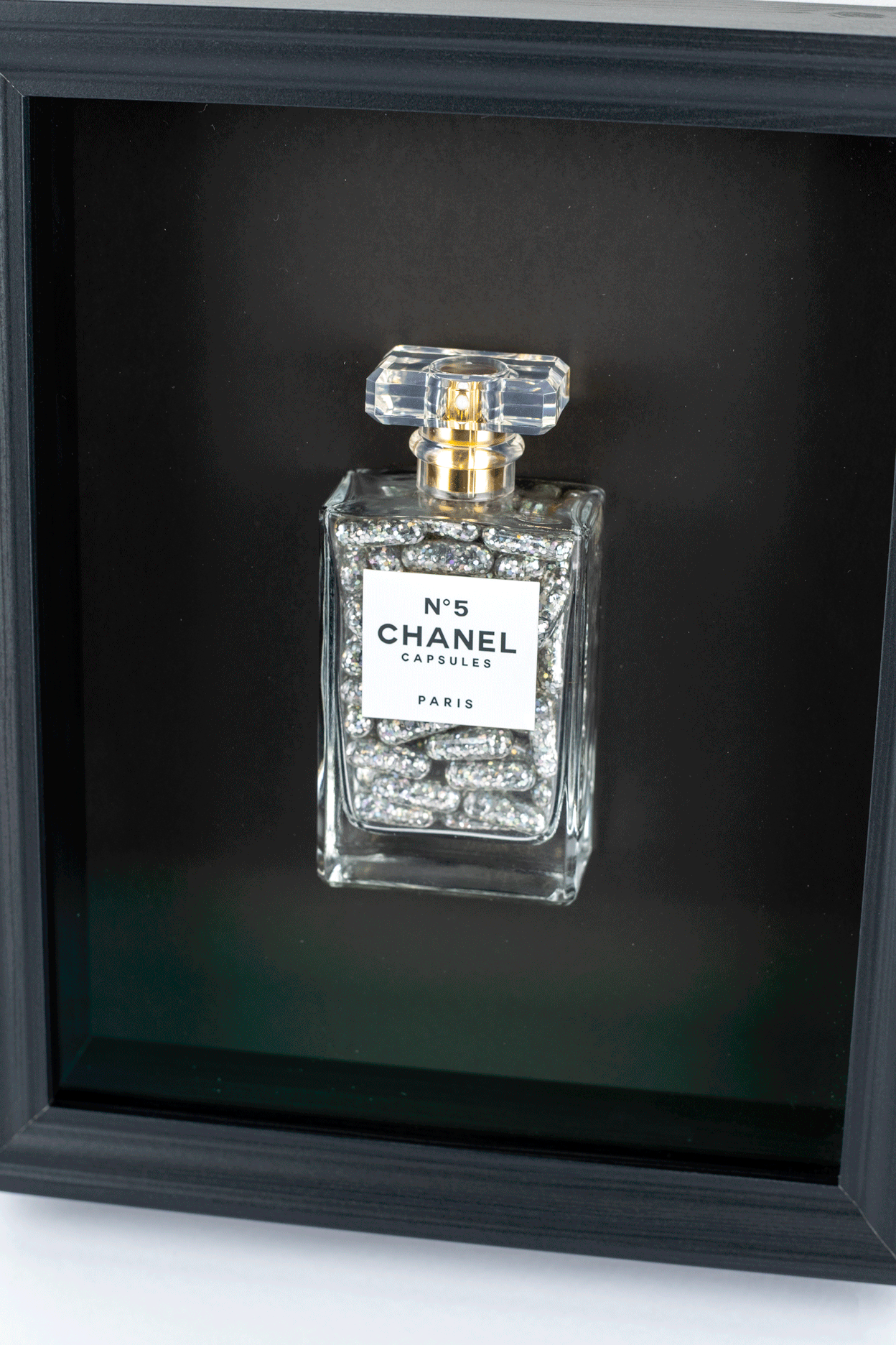 Chanel No.5 Capsules - (Black Frame / Silver Pills) by Emma Gibbons