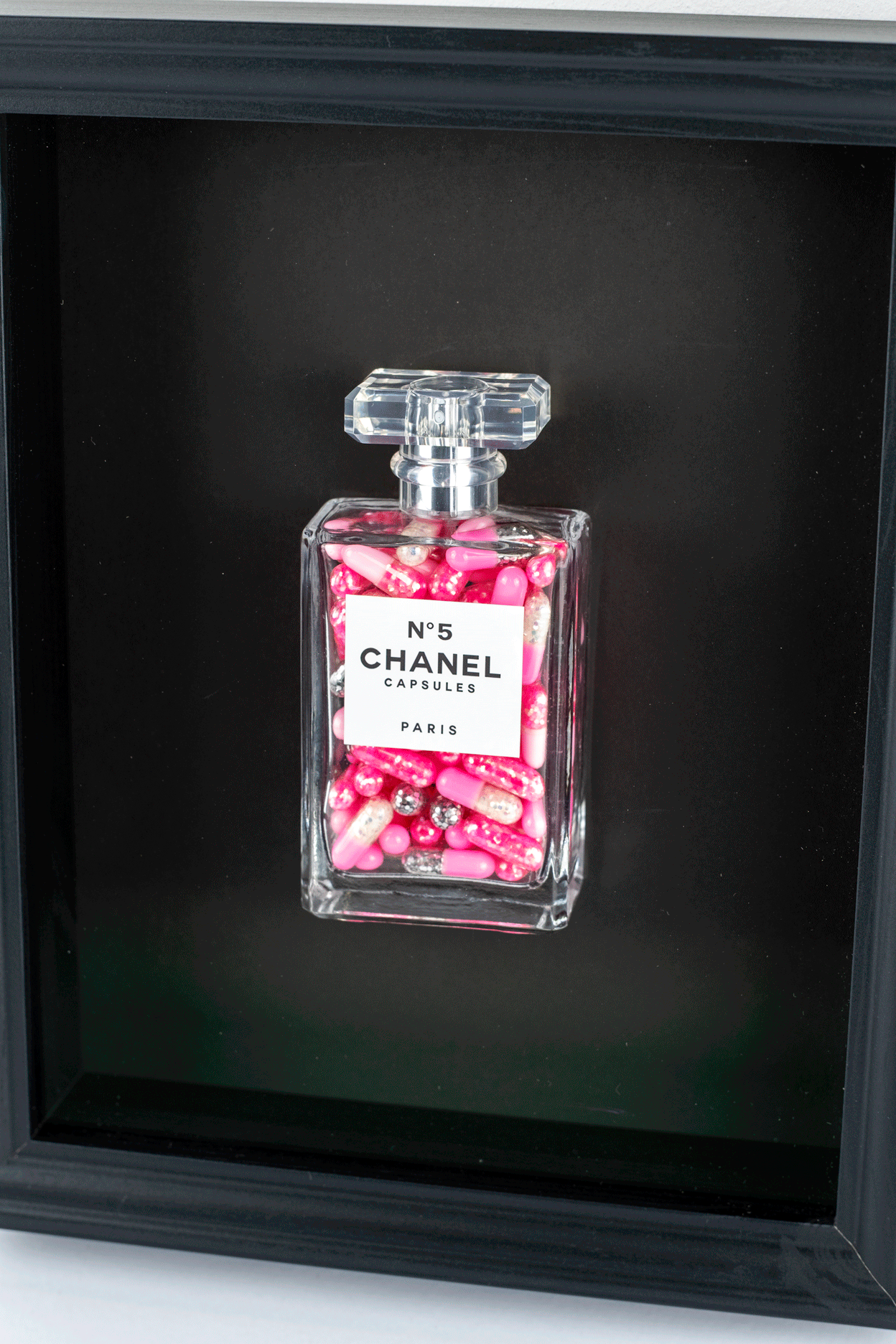 Chanel No.5 Capsules - (Black Frame / Pink Pills) by Emma Gibbons