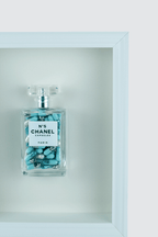 Chanel No.5 Capsules - (White Frame / Blue Pills) by Emma Gibbons