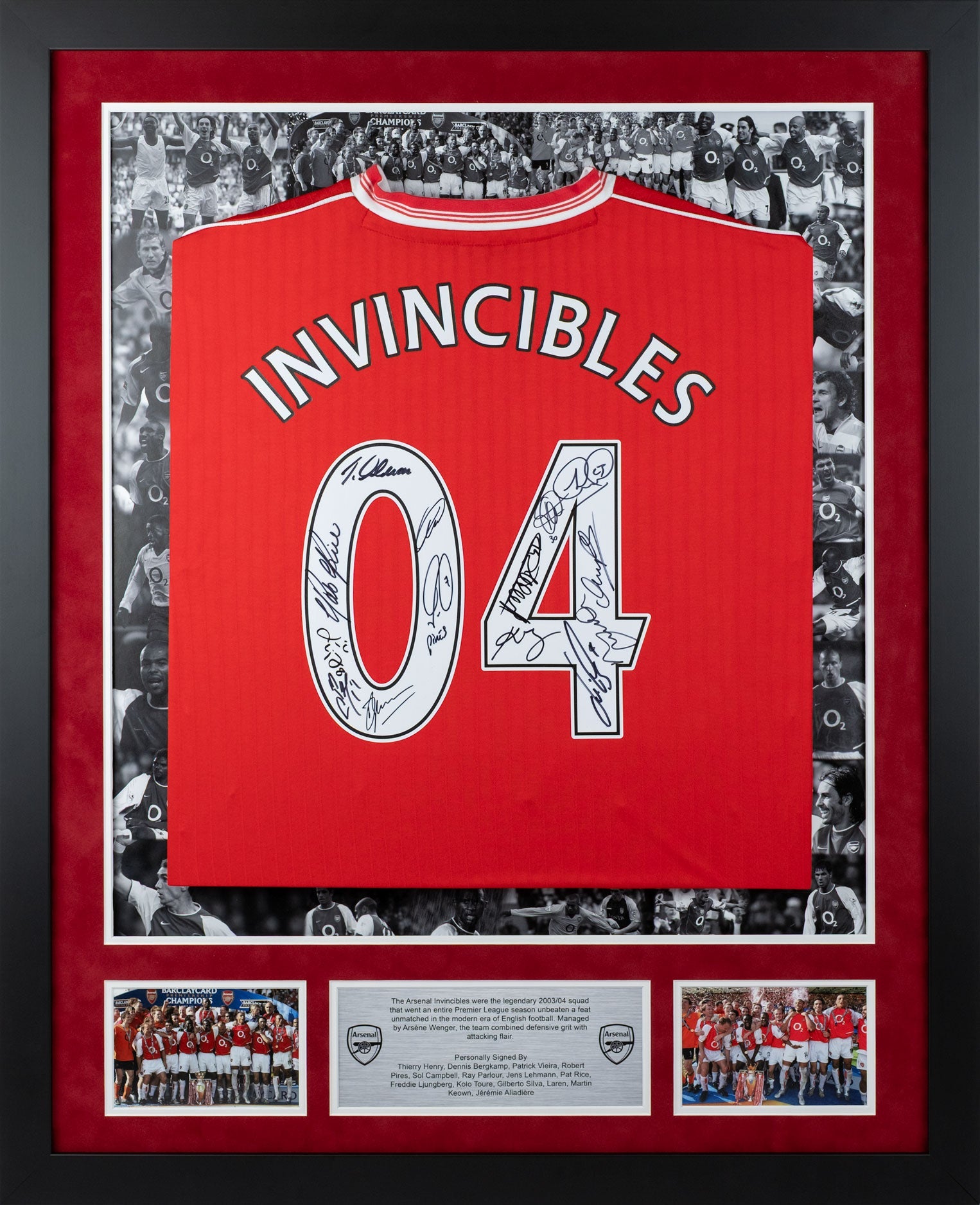 Arsenal Invincibles Shirt Framed Display