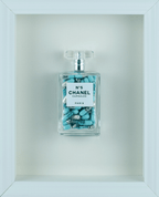 Chanel No.5 Capsules - (White Frame / Blue Pills) by Emma Gibbons