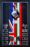 Michael Caine, The Italian Job Signed White card Framed Display with Minis