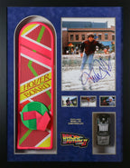 Michael J Foxx and Christopher Lloyd , Back To The Future Signed Framed Display With Hoverboard