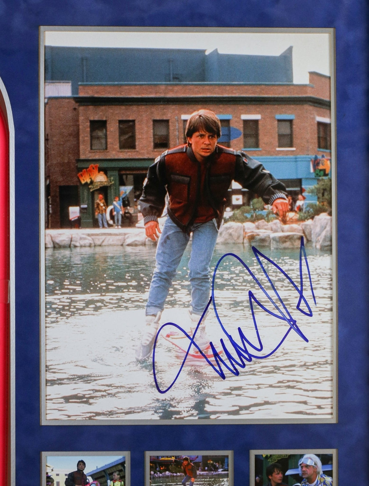 Michael J Foxx and Christopher Lloyd , Back To The Future Signed Framed Display With Hoverboard