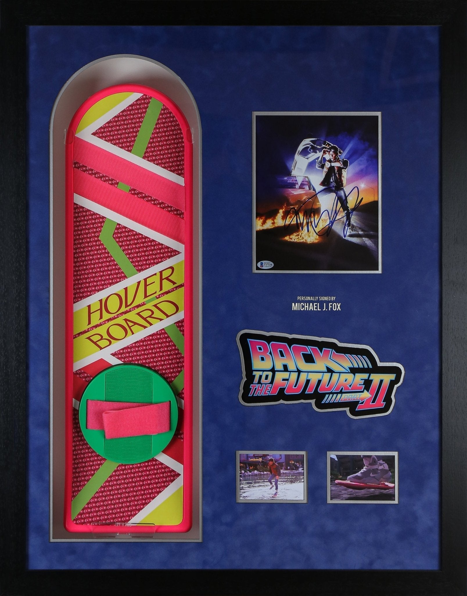 Michael J Foxx, Back To The Future Signed 12x8 Photograph Framed Display With Hoverboard