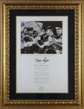 Vera Lynn Signed Lyrics Poster Framed Display